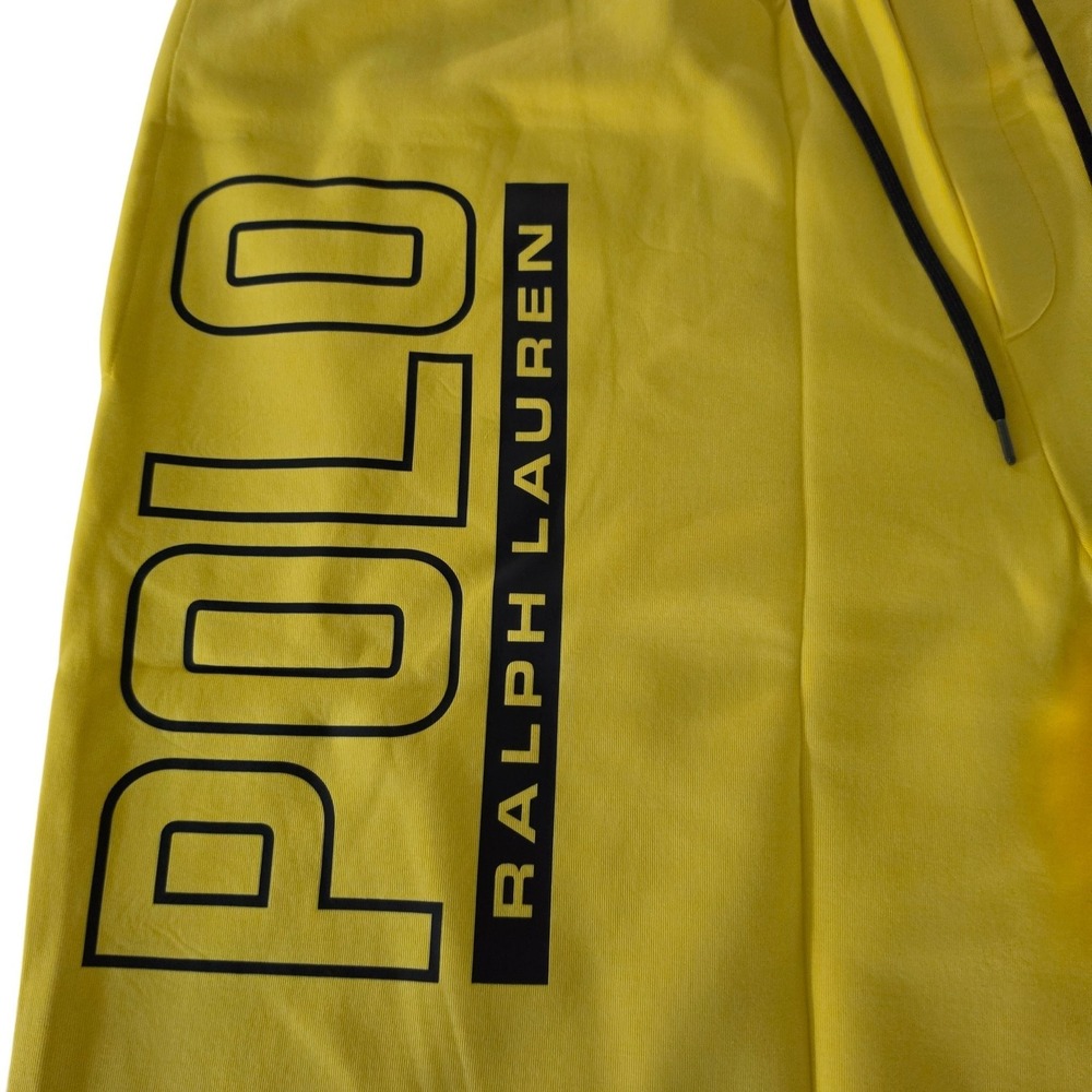 Polo Ralph Lauren Mens Double Knit Shorts Spellout Yellow Big & Tall Logo 5XB - Picture 3 of 11